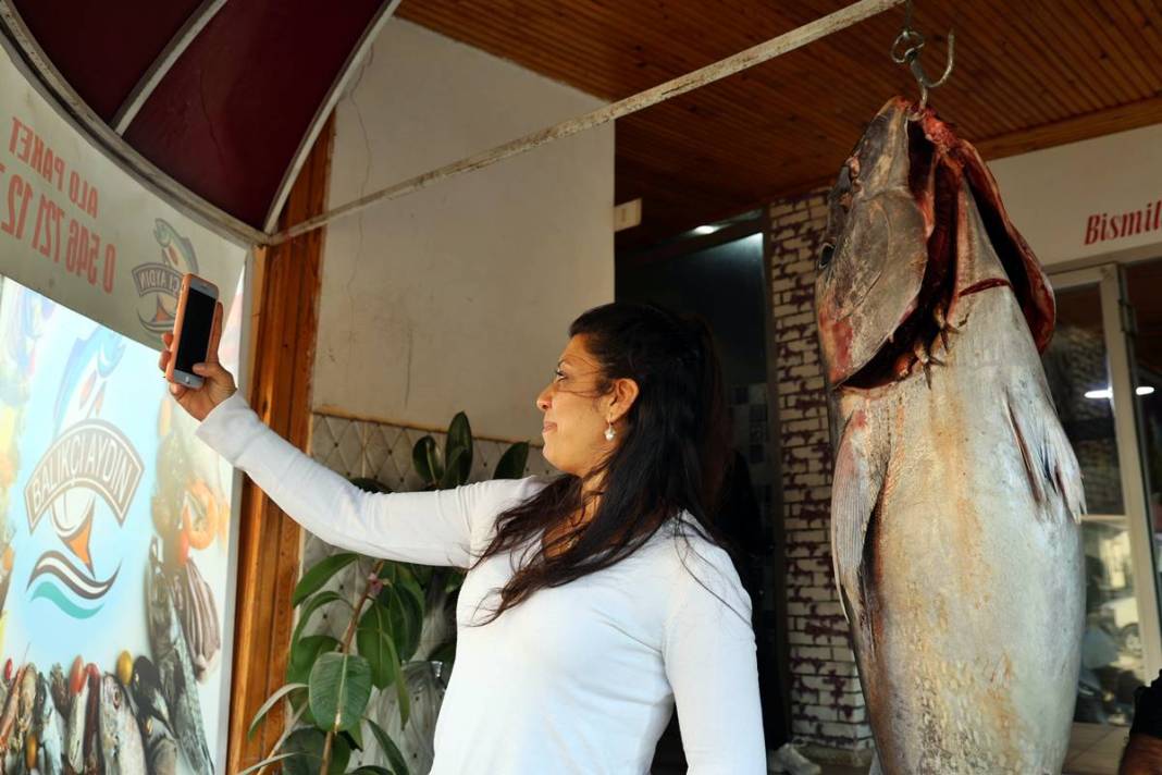 İnsan boyunda dev balık, görenlere küçük dilini yutturdu! O kentte sergileniyor 2